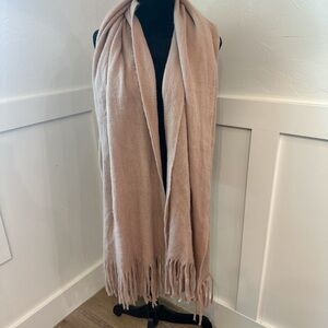 Steve Madden Soft Fringe Scarf in Blush